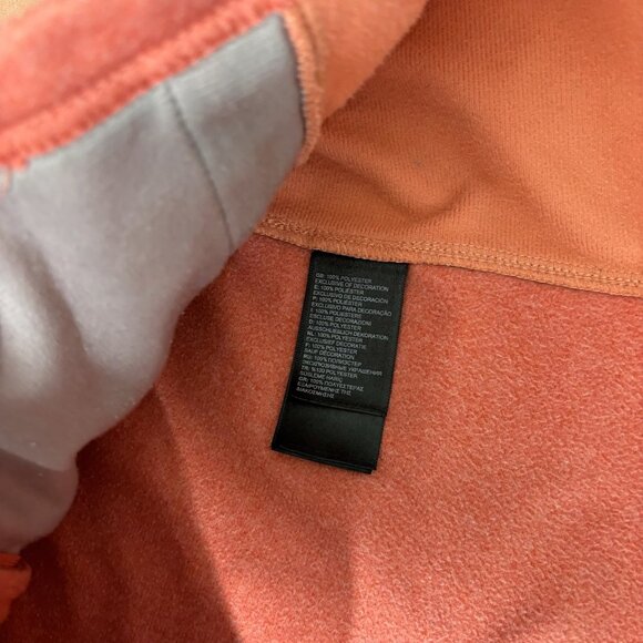 North Face Full Zip Hooded Jacket Salmon Orange Size Medium - Picture 6 of 9